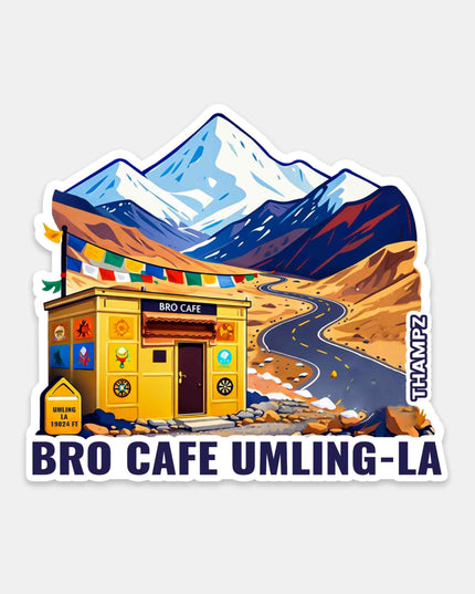 BRO Cafe Umling-La Vinyl Travel Sticker