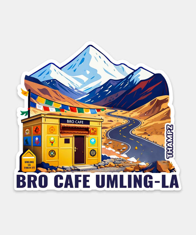 BRO Cafe Umling-La Vinyl Travel Sticker