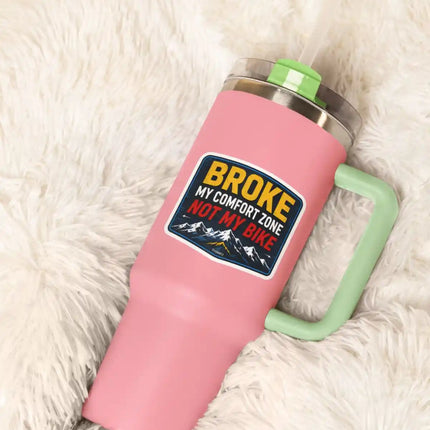 Broke - Funny Travel Quote Glossy Die Cut Vinyl Sticker