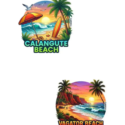 Calangute Beach & Vagator Beach Fridge Magnet – Goa Travel Souvenir & Collectible