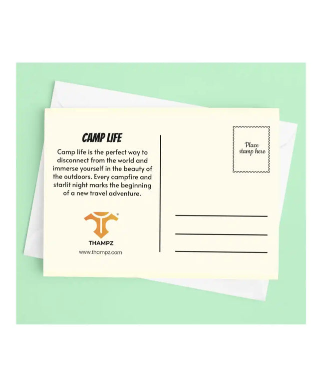 camp life travel postcard photo postcard