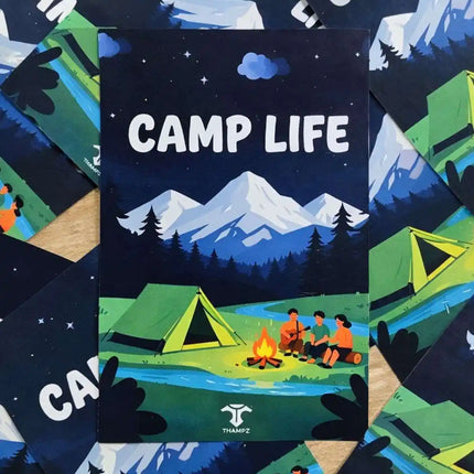camp life travel postcard photo postcard