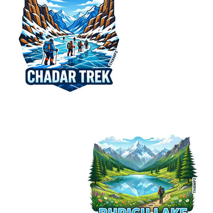 Chadar Trek Bhrigu Lake 3D Embossed Flexible Fridge Magnet