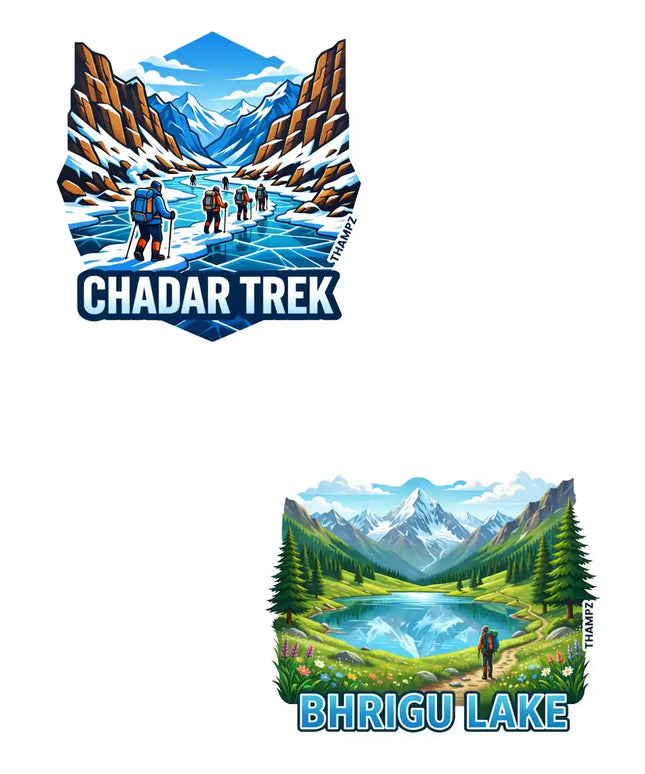 Chadar Trek Bhrigu Lake 3D Embossed Flexible Fridge Magnet