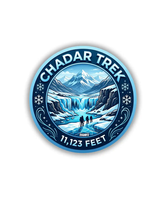 Chadar Trek Pin Badge – 11,123 Feet Himalayan Trekking Travel Souvenir & Adventure Collectible
