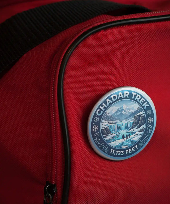 Chadar Trek Pin Badge – 11,123 Feet Himalayan Trekking Travel Souvenir & Adventure Collectible