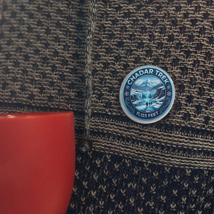 Chadar Trek Pin Badge – 11,123 Feet Himalayan Trekking Travel Souvenir & Adventure Collectible