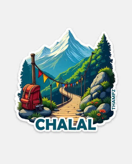 Chalal Himachal Mountain Trail Vinyl Sticker