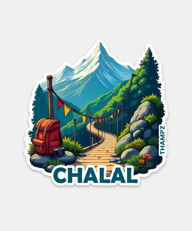Chalal Himachal Mountain Trail Vinyl Sticker