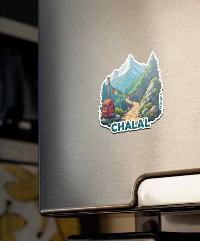 Chalal  Himalayan Trek & Backpacker Trail Souvenir Fridge Magnet