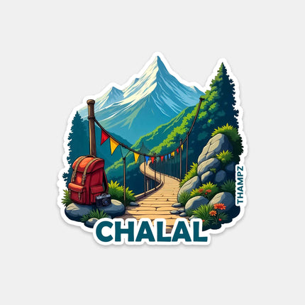 Chalal Himalayan Trek  Backpacker Trail Souvenir Fridge Magnet