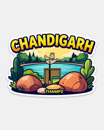 Chandigarh City Landmark Vinyl Sticker
