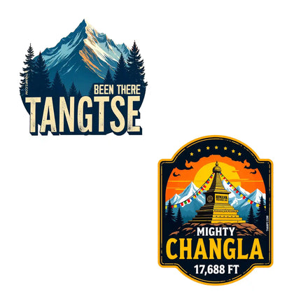 chang la  tangtse 3d embossed vinyl stickers combo set of 2 premium die cut travel souvenir