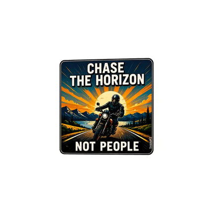 Chase the Horizon Not the People   Travel Inspiration Glossy Vinyl Sticker
