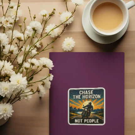 Chase the Horizon Not the People - Travel Inspiration Glossy Vinyl Sticker
