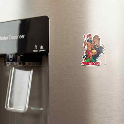 Chhattisgarh Tribal Heritage Fridge Magnet