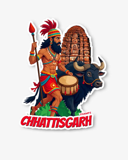 Chhattisgarh Tribal Heritage  Vinyl Sticker