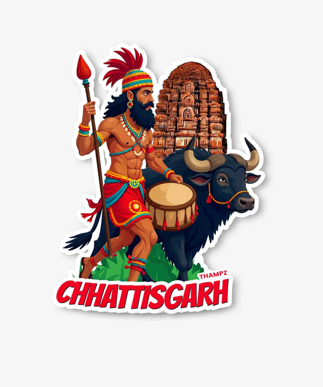Chhattisgarh Tribal Heritage  Vinyl Sticker