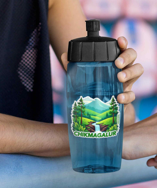 Chikmagalur Hills & Waterfall Vinyl Travel Sticker