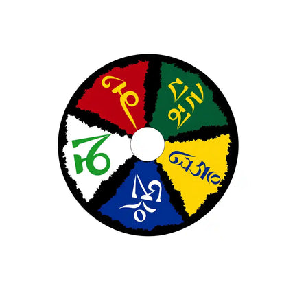 Circular Tibetan Flag - Travel Souvenir Glossy Die Cut Vinyl Sticker