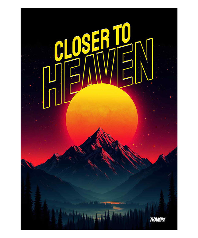 Closer to Heaven – Sunset Mountain Adventure Poster