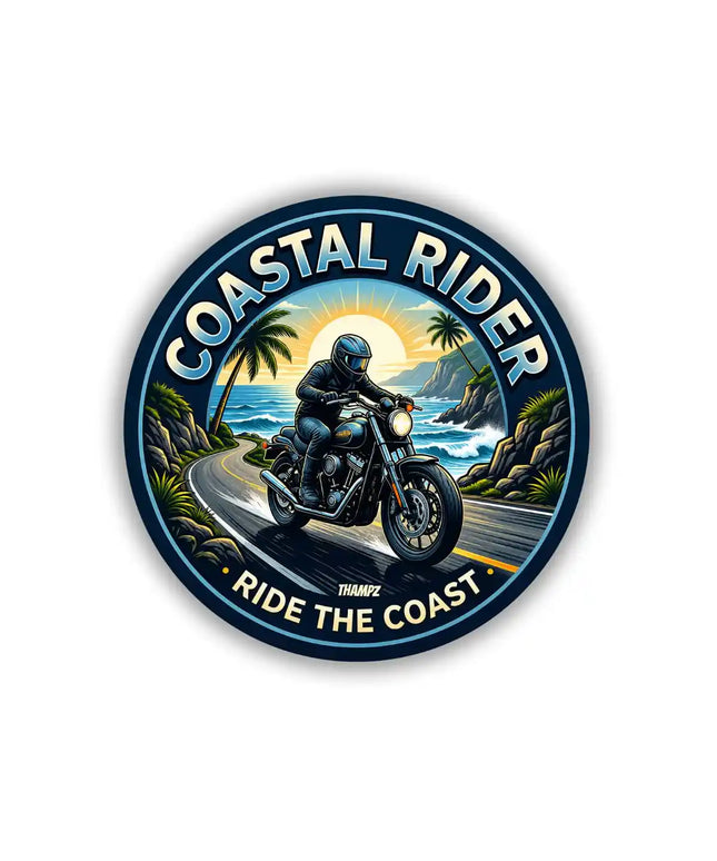 Coastal Rider Pin Badge – Ride the Coast Motorcycle Travel Souvenir, Biker Gift & Adventure Collectible