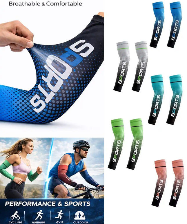 compression arm sleeves uv protection cooling sleeves for sports gym and cycling