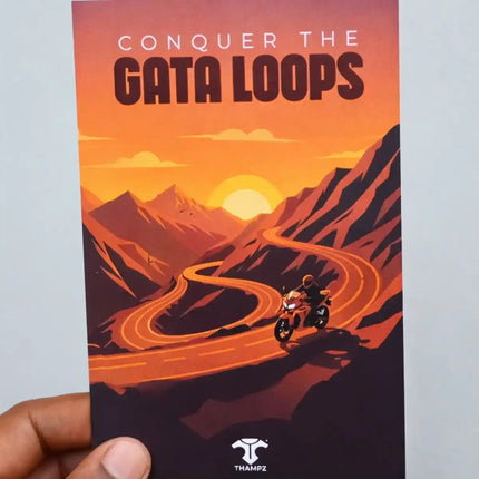 conquer the gata loops travel postcard scenic photo postcard