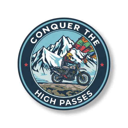 Conquer the High Passes – Himalayan Rider Round Pin Badge