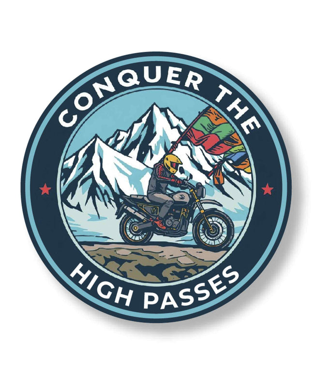 Conquer the High Passes – Himalayan Rider Round Pin Badge