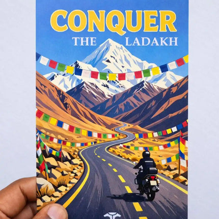 conquer the ladakh travel postcard scenic photo postcard