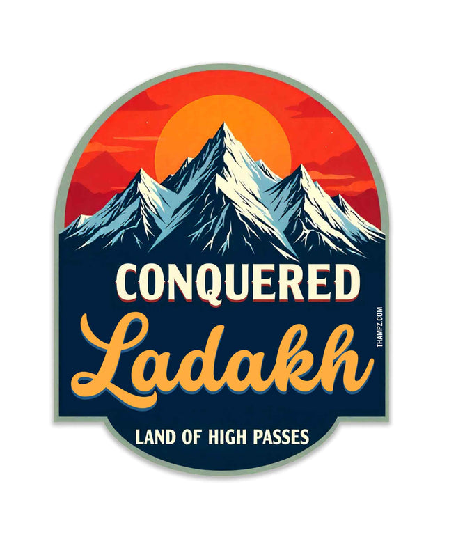 Conquered Ladakh Die Cut Fridge Magnet Land of High Passes
