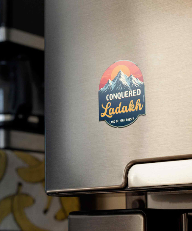Conquered Ladakh Die-Cut Fridge Magnet – Land of High Passes