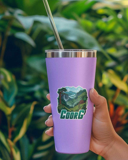 Coorg Hills & Waterfall Vinyl Travel Sticker