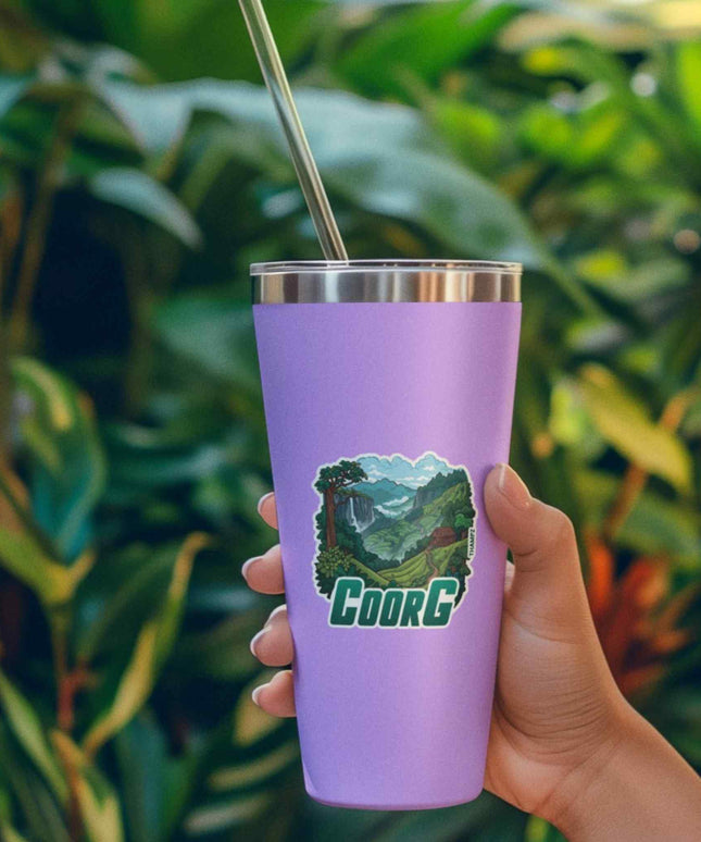 Coorg Hills & Waterfall Vinyl Travel Sticker
