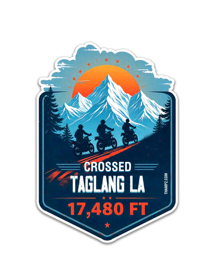 Crossed Taglang La Pass Sticker