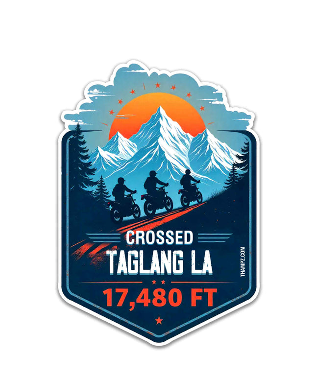 Crossed Taglang La Pass Sticker