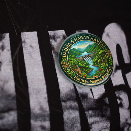 Dadra & Nagar Haveli Pin Badge – Nature’s Hidden Paradise Travel Souvenir, India Collectible & Gift