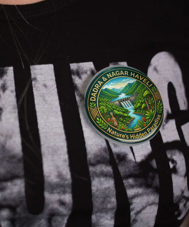 Dadra & Nagar Haveli Pin Badge – Nature’s Hidden Paradise Travel Souvenir, India Collectible & Gift