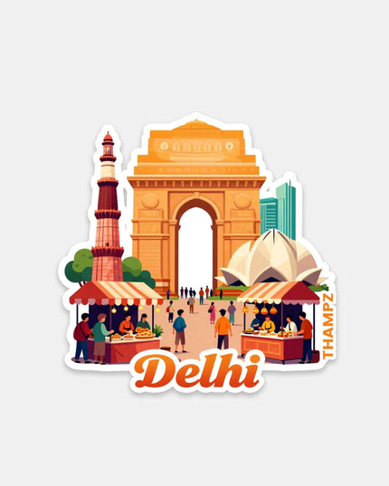 Delhi Heritage & Street Culture Vinyl Sticker