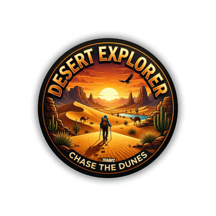 Desert Explorer Adventure Pin Badge – Desert Travel Souvenir