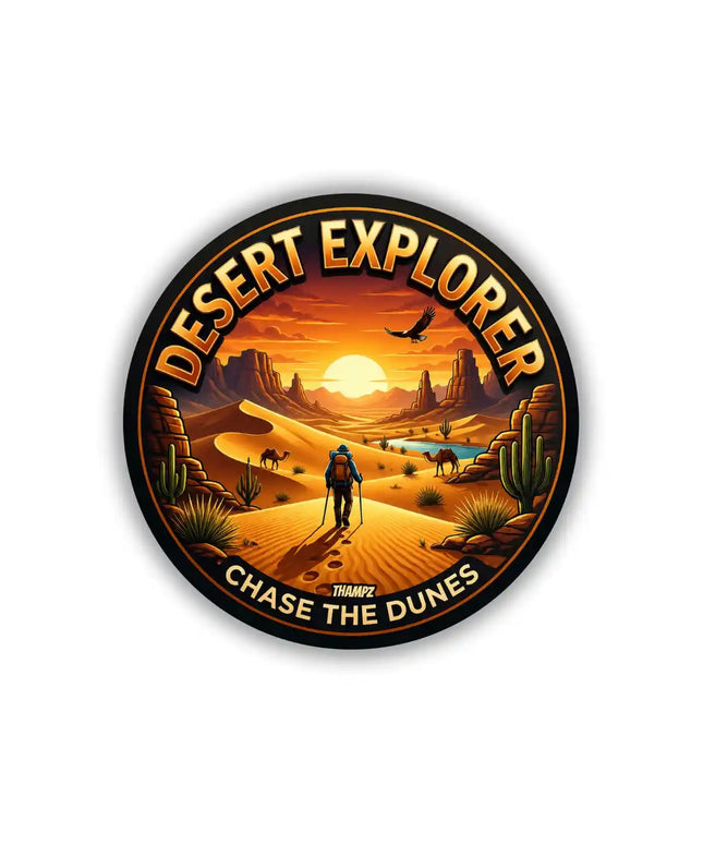 Desert Explorer Adventure Pin Badge – Desert Travel Souvenir