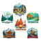 dev bhoomi uttarakhand 3d embossed vinyl stickers combo set of 6 premium die cut divine collection