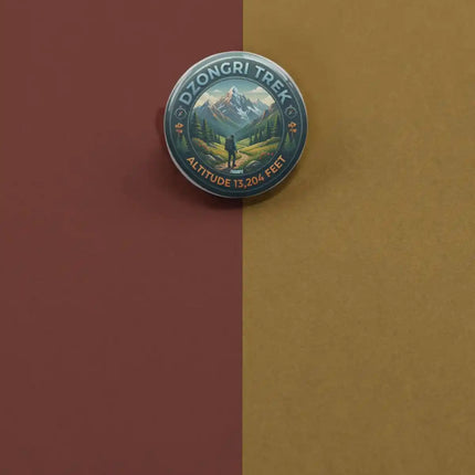 Dozongri Trek Himalayan Pin Badge – Mountain Travel Souvenir