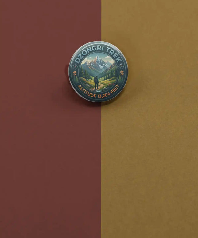 Dozongri Trek Himalayan Pin Badge – Mountain Travel Souvenir