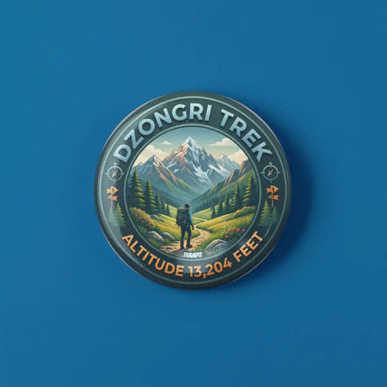 Dozongri Trek Himalayan Pin Badge – Mountain Travel Souvenir