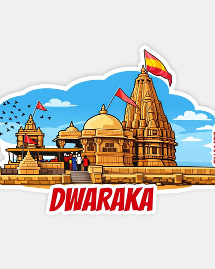 Dwarka Temple Travel Sticker