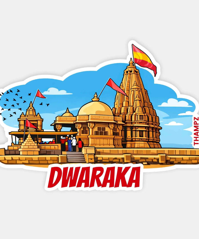 Dwarka Temple Travel Sticker