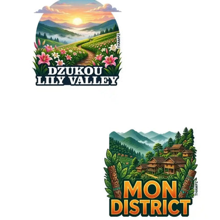 Dzukou Lily Valley & Mon District Fridge Magnet – Northeast India Travel Souvenir & Collectible