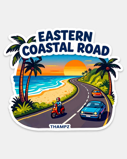 Eastern Coastal Road Vinyl Travel Sticker